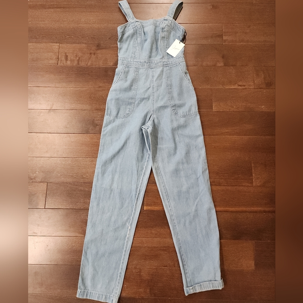 Japna Xs 100% Cotton Jean Jumpsuit Pantsuit Romper - Picture 5 of 5